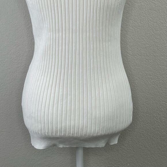 Belldini Black Label White Quarter Zip Mock Neck Sleeveless Sweater Plus 1X NWT - Picture 11 of 15